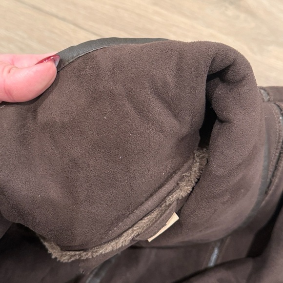 EXCELLED Collection Brown Faux Suede Button Up Long Sleeve Jacket Coat Size‎ XL - Picture 13 of 13